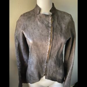 BLUR Leather Distressed Jacket  Size 40 US 0-2